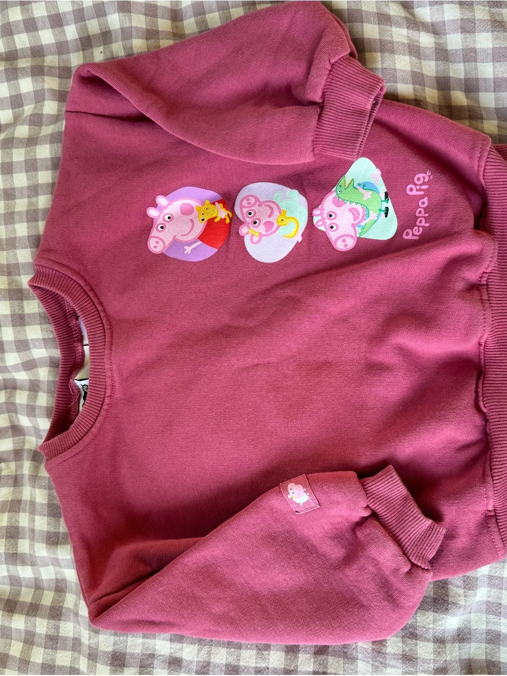 Zara Kids Peppa Pig Mauve Pink Sweatshirt
